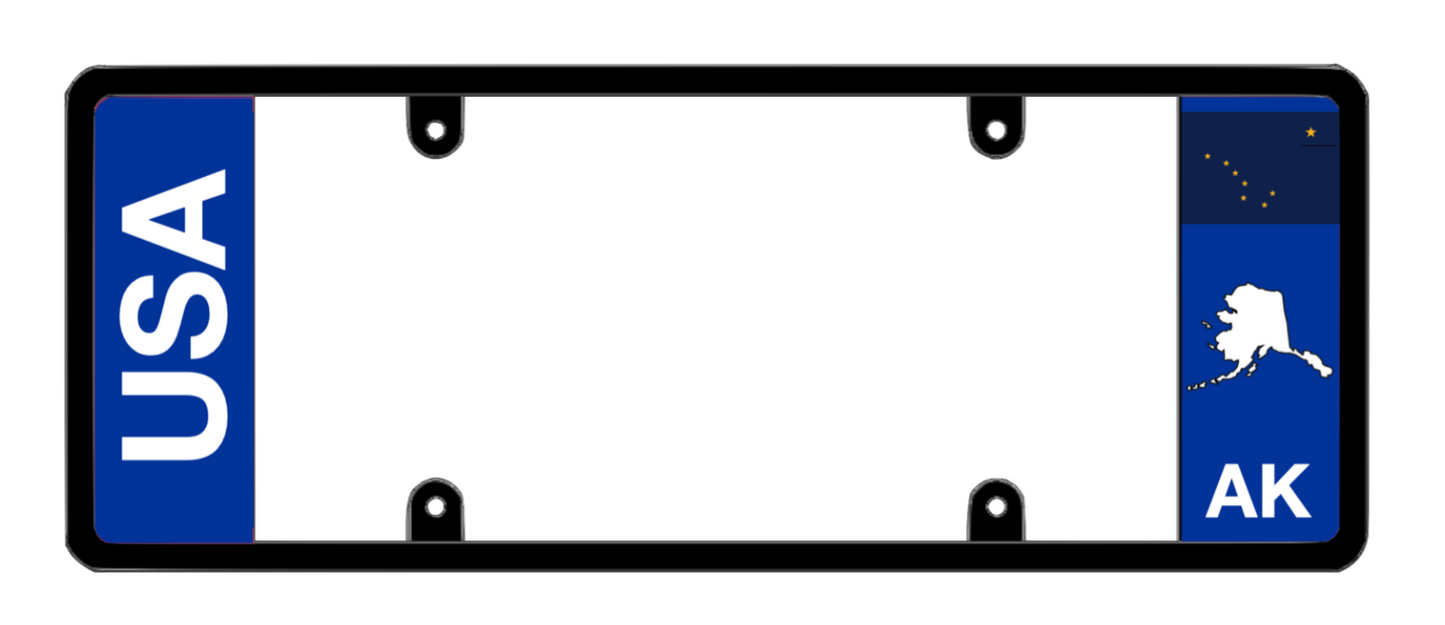 DFS Alaska AK Patented License Plate Frame Holder
