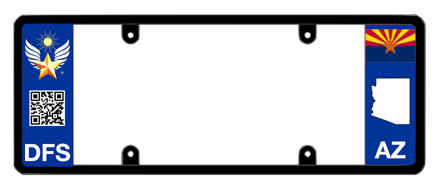 DFS Arizona AZ Patented License Plate Frame Holder