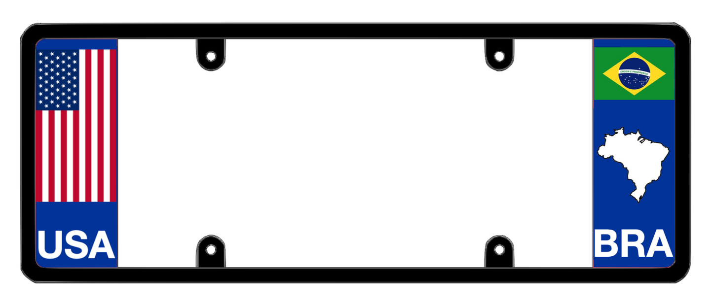 DFS Brazil BRA Patented License Plate Frame Holder