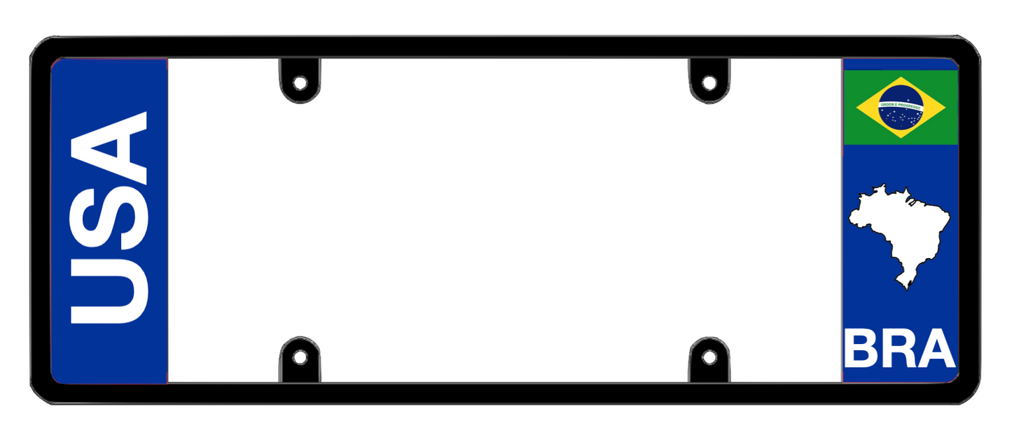 DFS Brazil BRA Patented License Plate Frame Holder