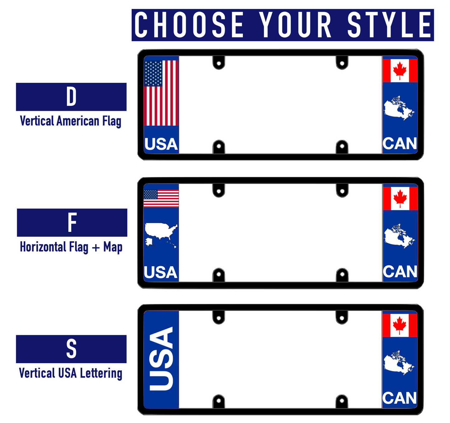 DFS Canada CAN Patented License Plate Frame Holder