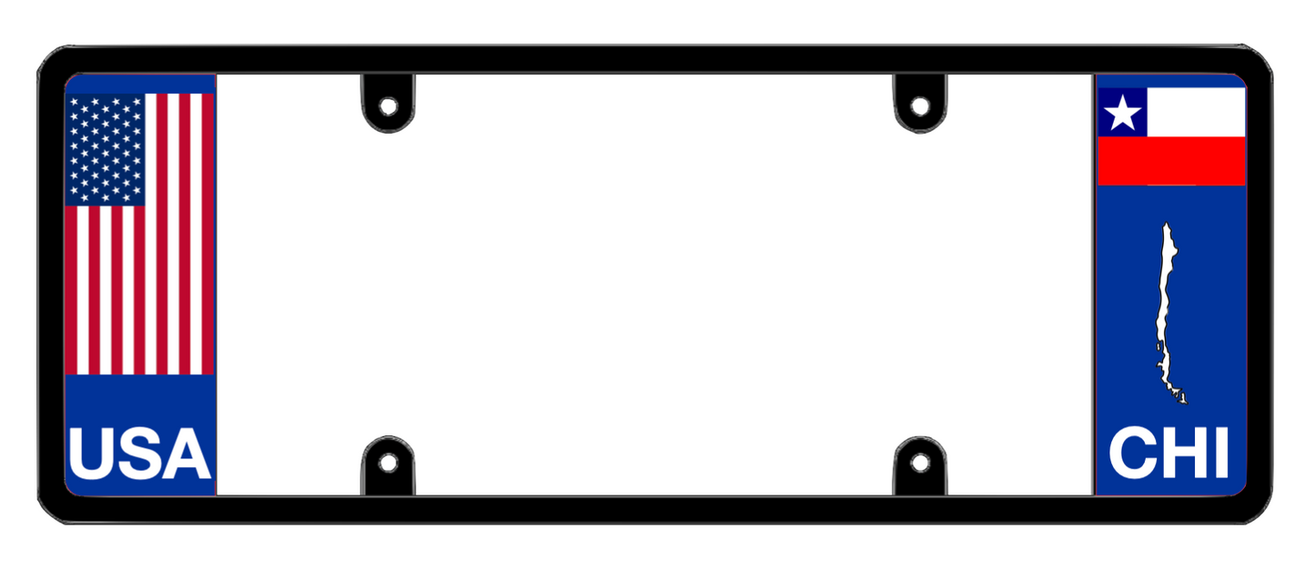 DFS Chile CHL Patented License Plate Frame Holder