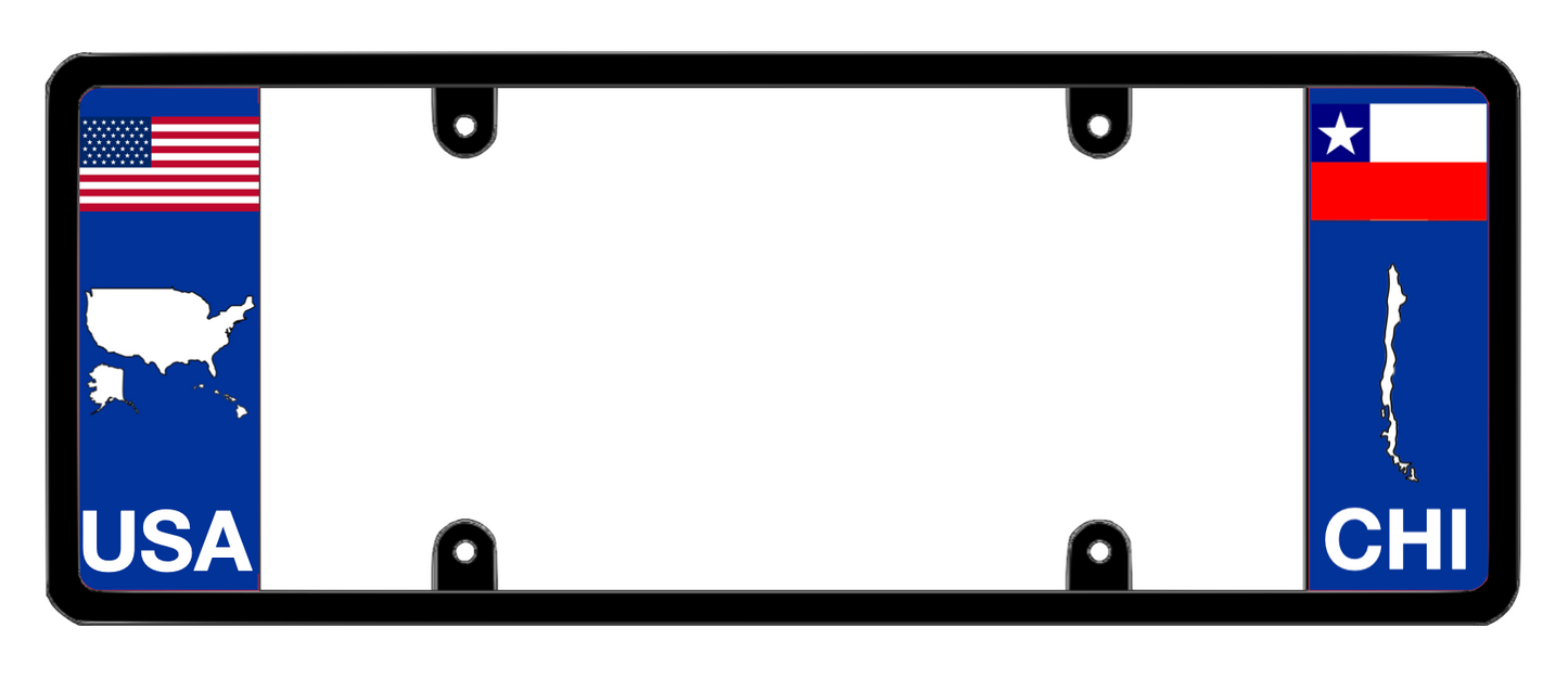 DFS Chile CHL Patented License Plate Frame Holder
