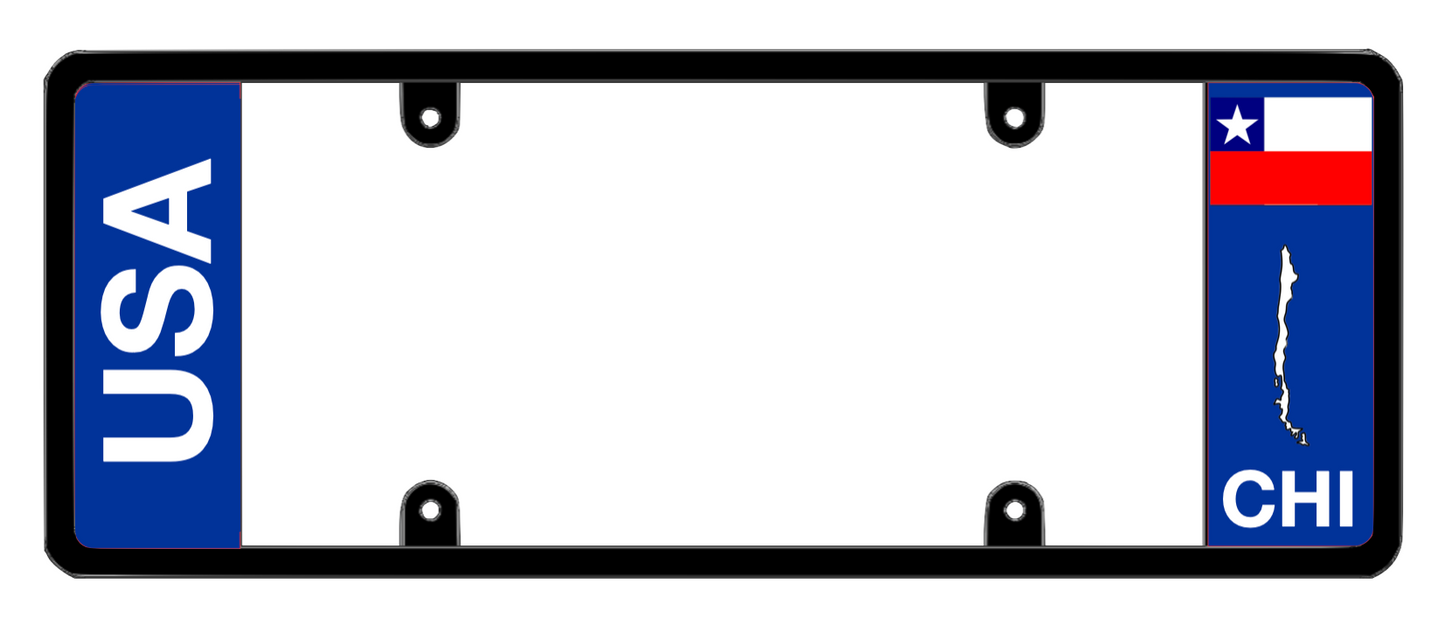 DFS Chile CHL Patented License Plate Frame Holder