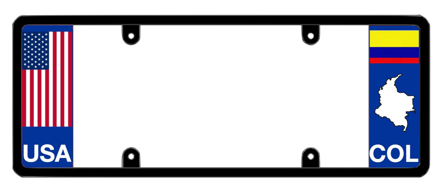 DFS Colombia COL Patented License Plate Frame Holder