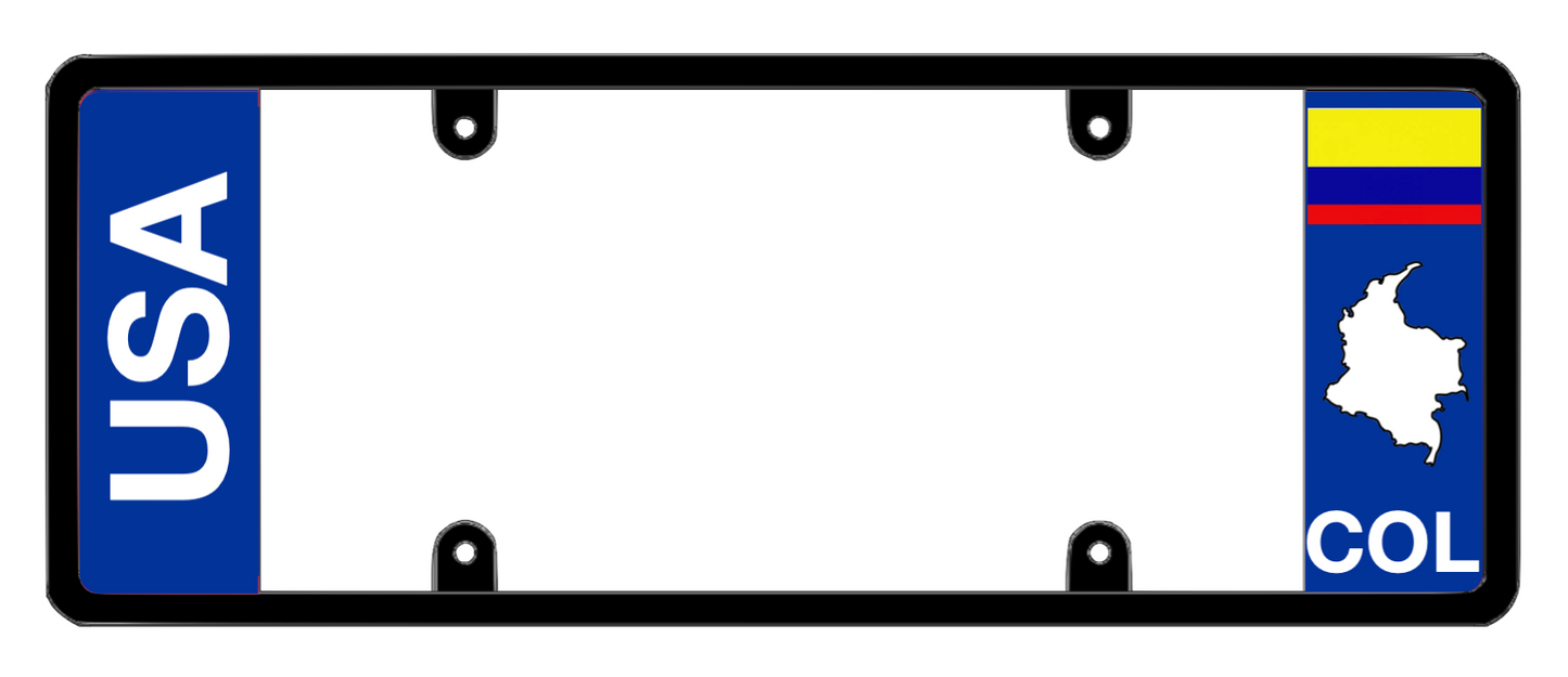 DFS Colombia COL Patented License Plate Frame Holder