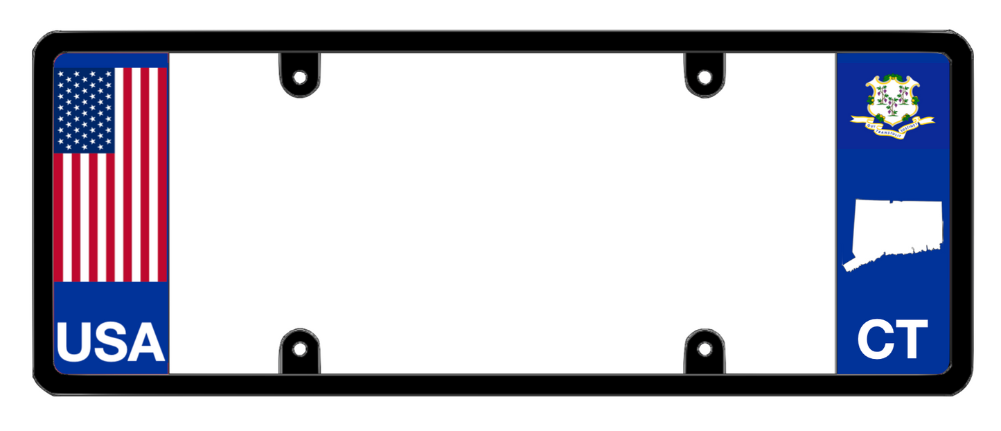 DFS Connecticut CT Patented License Plate Frame Holder