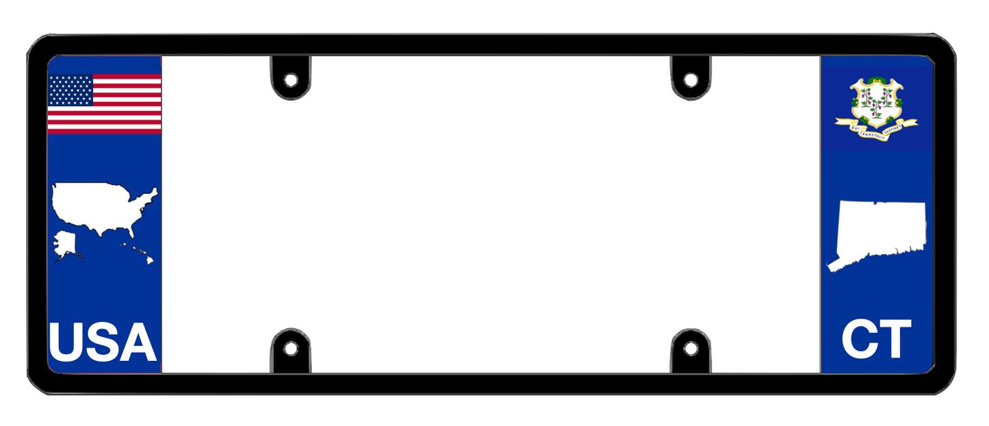 DFS Connecticut CT Patented License Plate Frame Holder