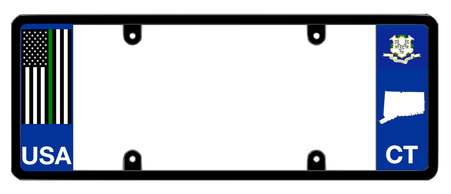 DFS Connecticut CT Patented License Plate Frame Holder