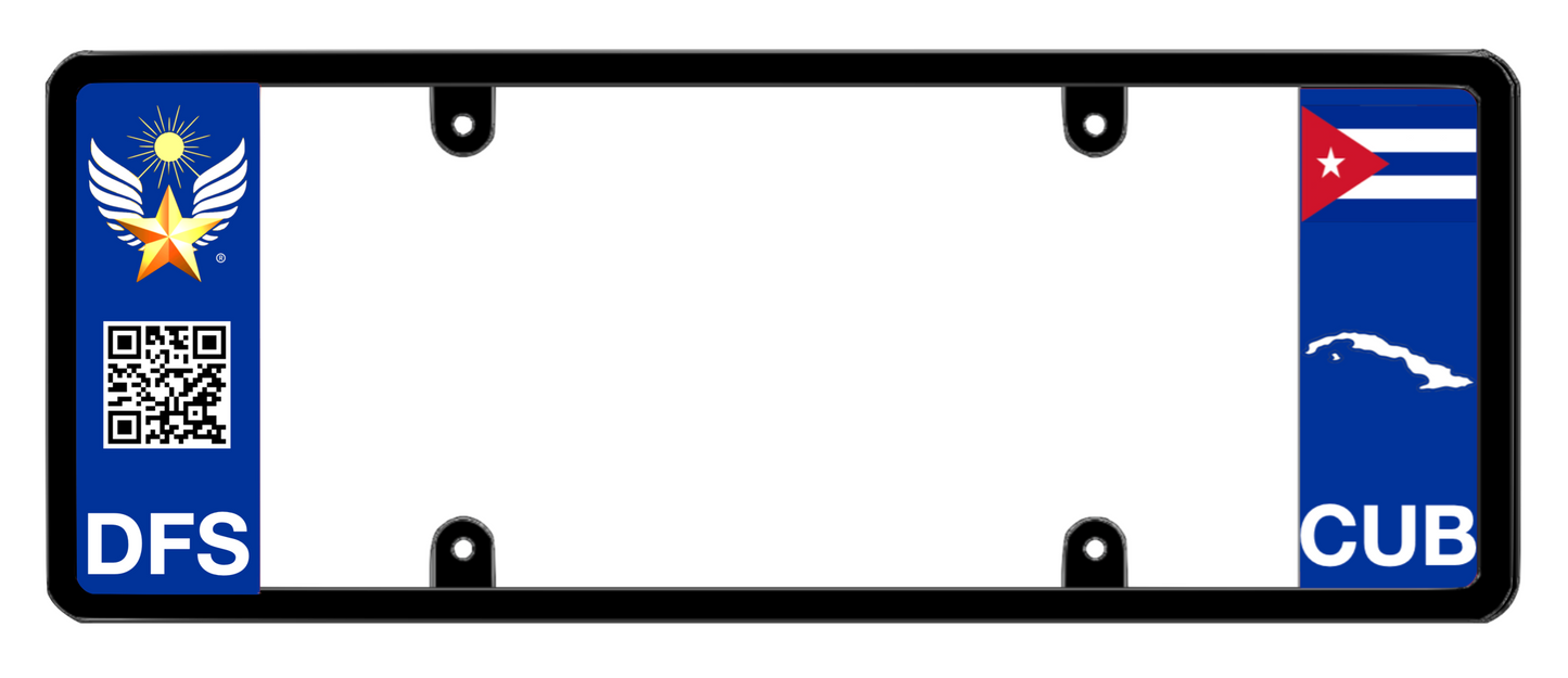 DFS Cuba CUB Patented License Plate Frame Holder