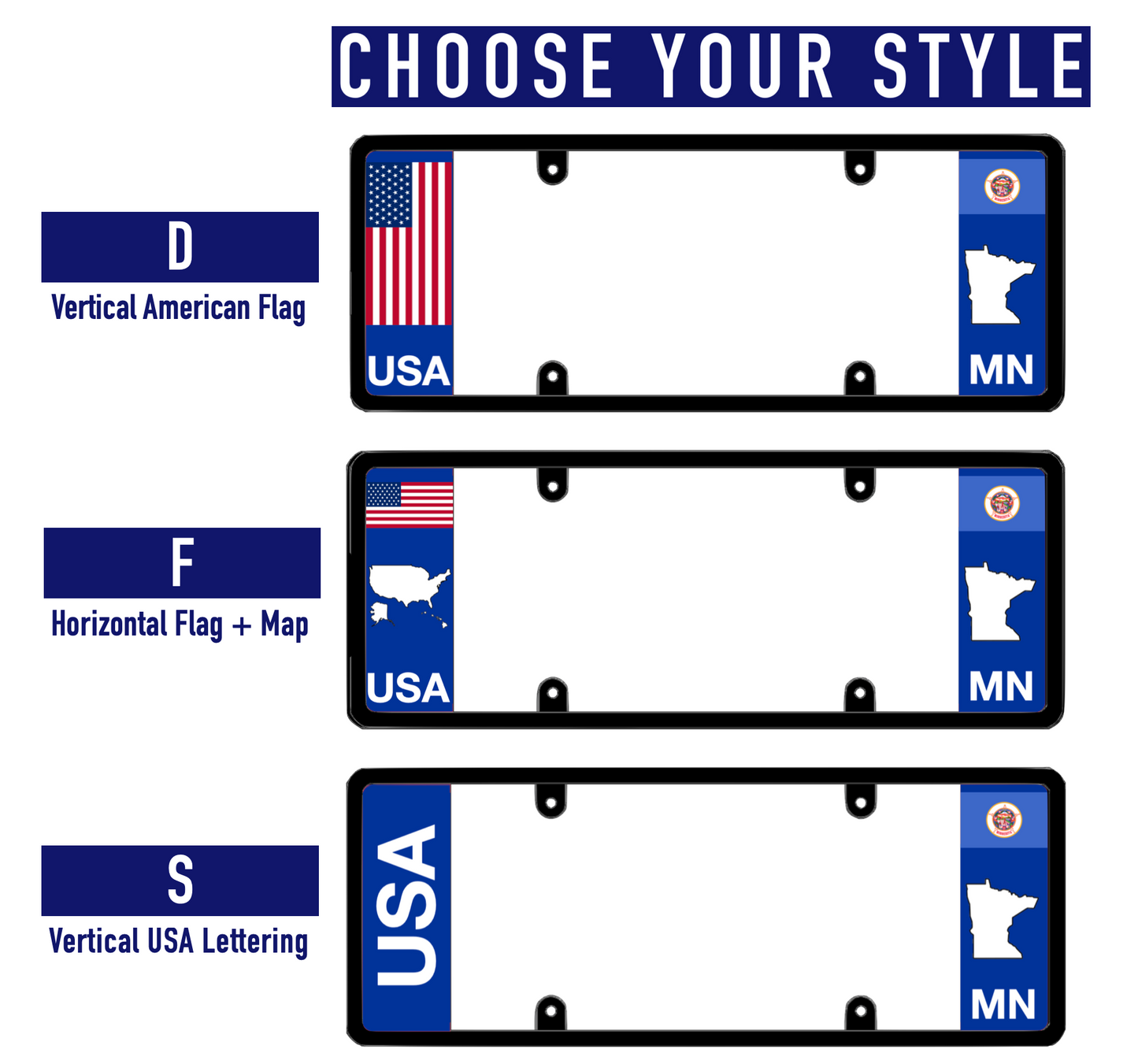 DFS Minnesota MN Patented License Plate Frame Holder