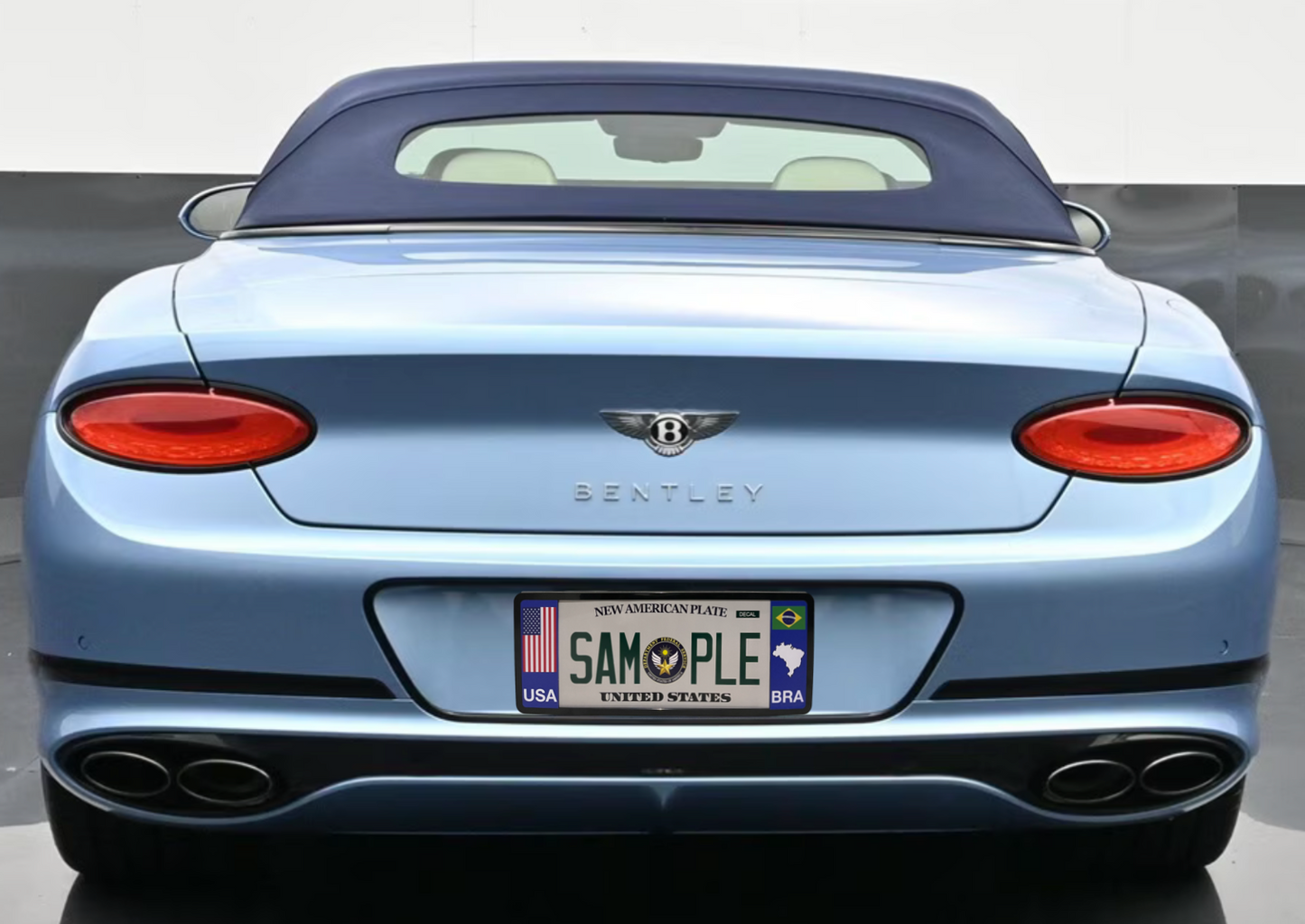 DFS Brazil BRA Patented License Plate Frame Holder
