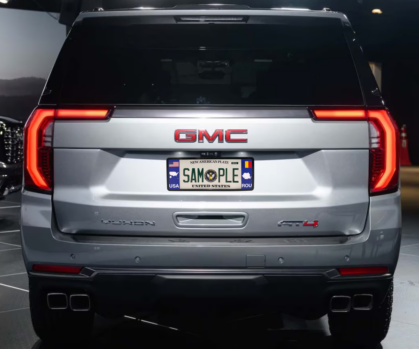 DFS Romania ROU Patented License Plate Frame Holder