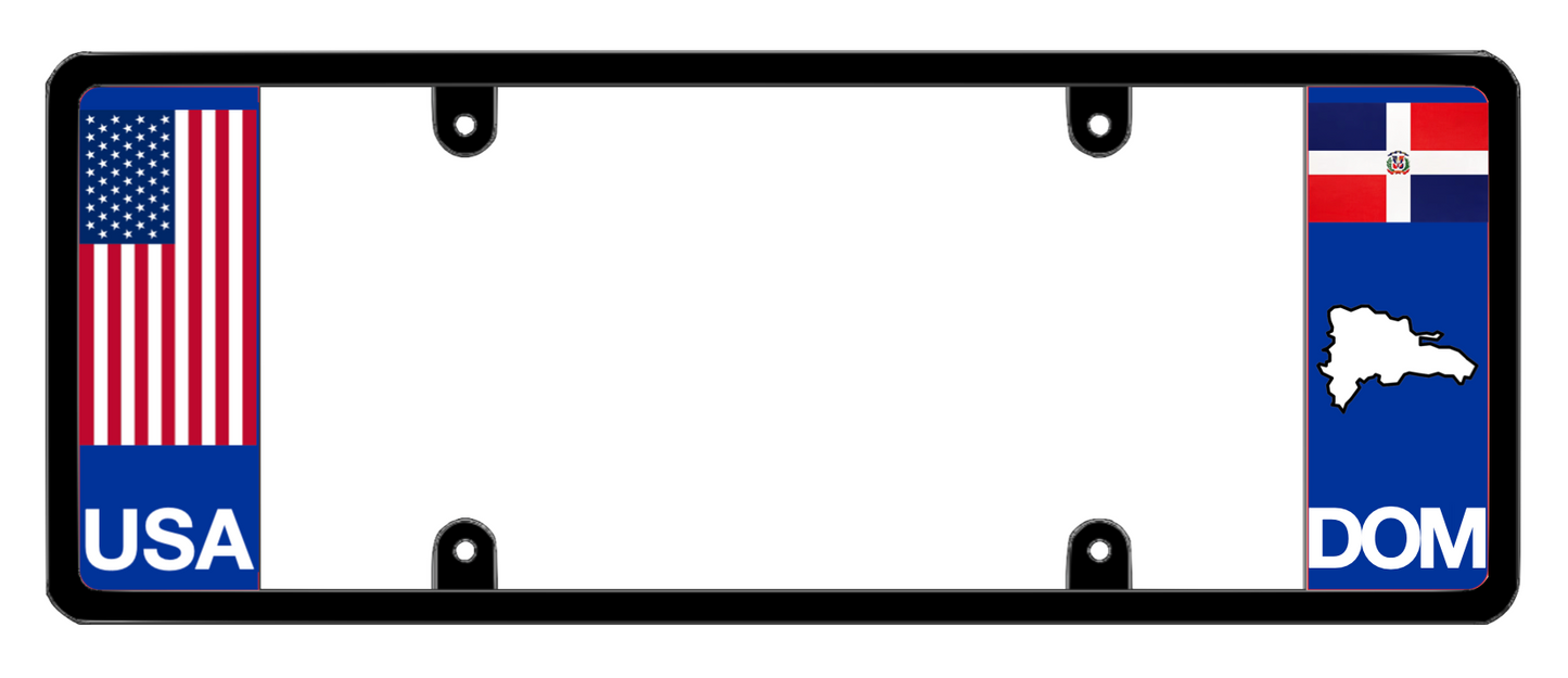 DFS Dominican Republic DOM Patented License Plate Frame Holder