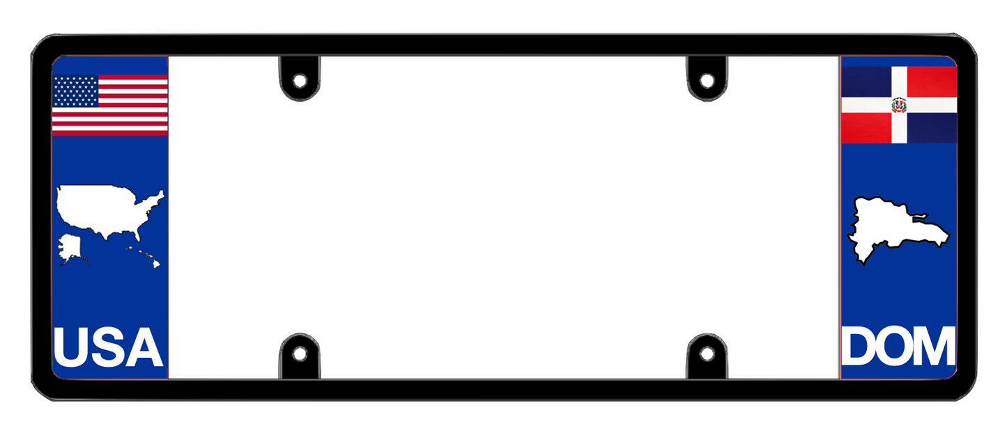 DFS Dominican Republic DOM Patented License Plate Frame Holder