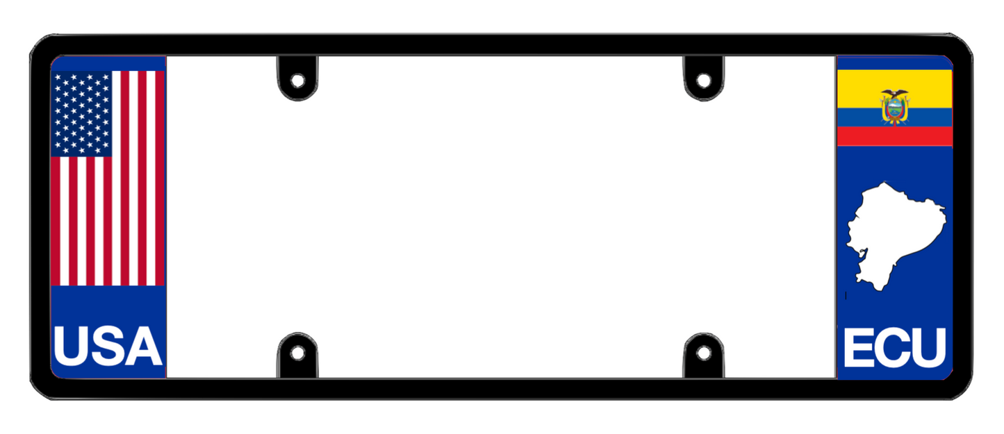 DFS Ecuador ECU Patented License Plate Frame Holder