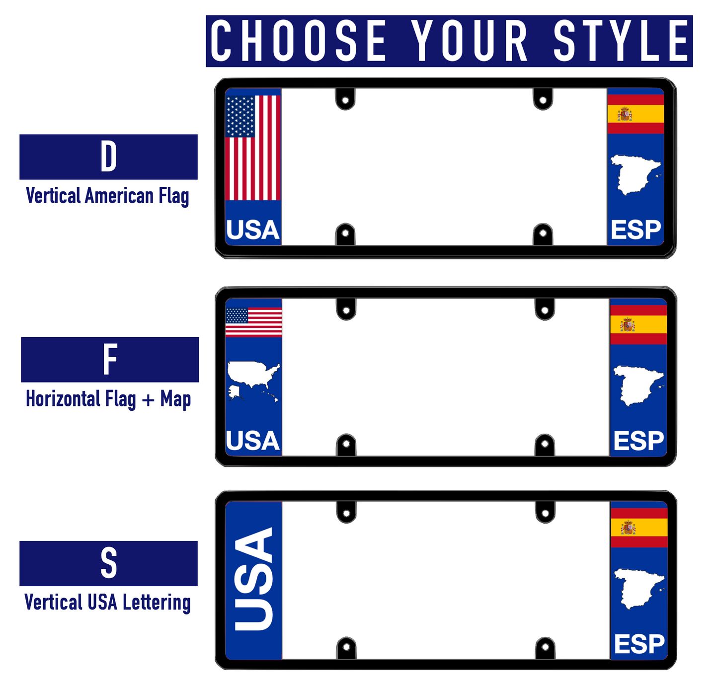 DFS Spain ESP Patented License Plate Frame Holder