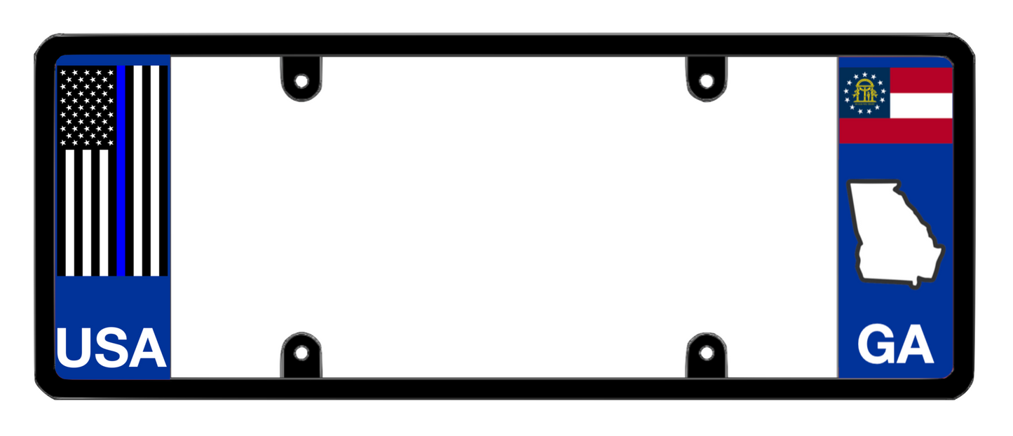 DFS Georgia GA Patented License Plate Frame Holder