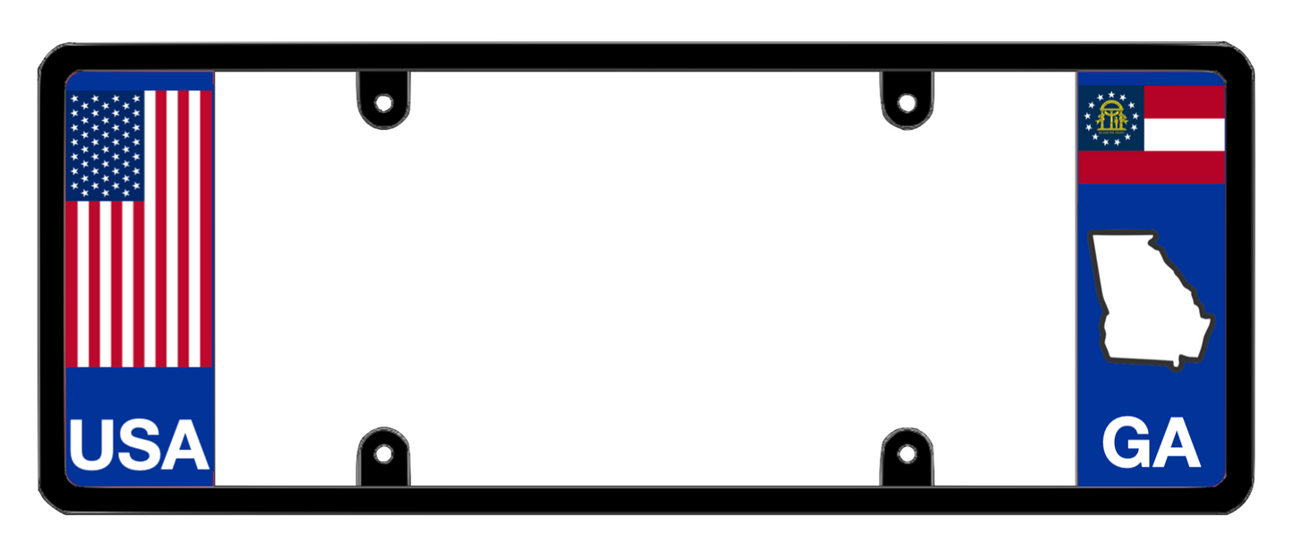 DFS Georgia GA Patented License Plate Frame Holder