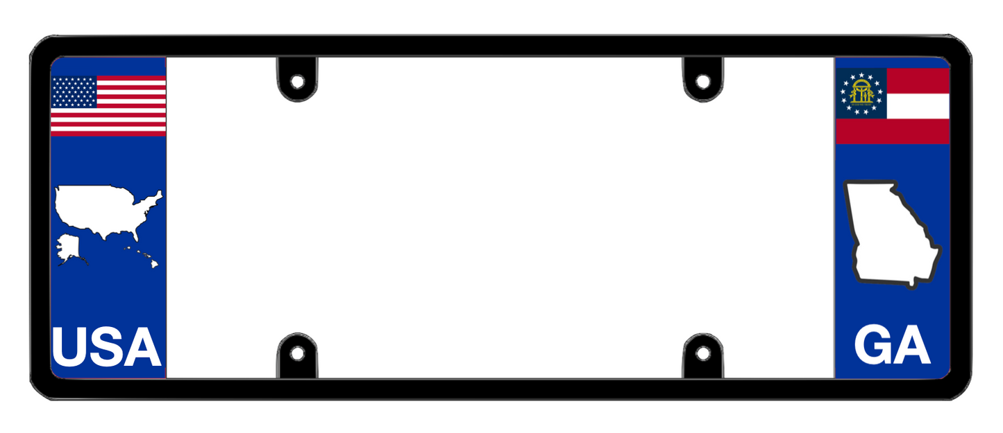 DFS Georgia GA Patented License Plate Frame Holder