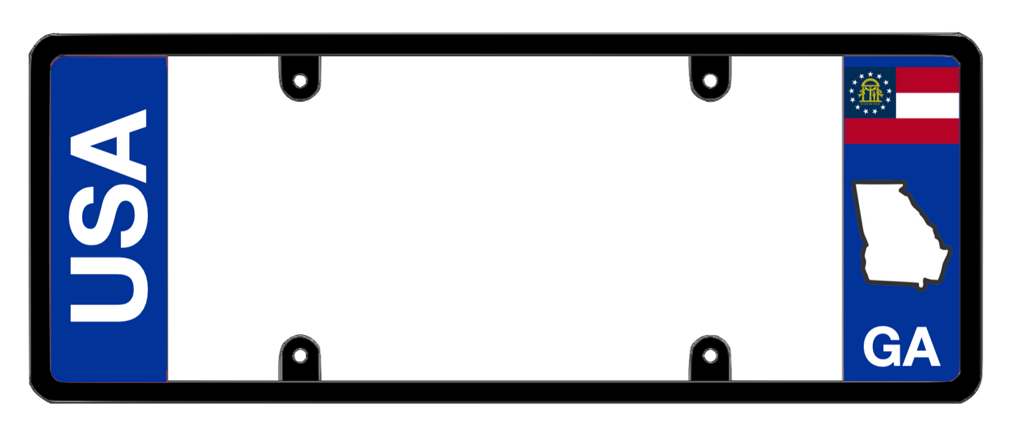 DFS Georgia GA Patented License Plate Frame Holder