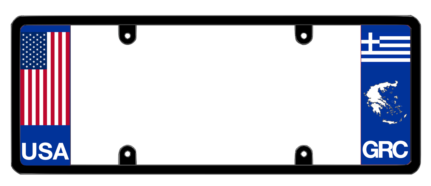 DFS Greece GRC Patented License Plate Frame Holder