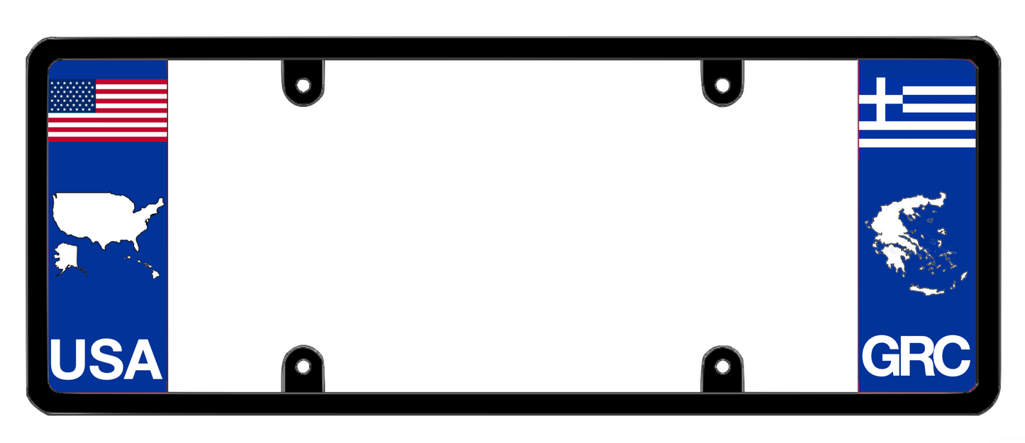DFS Greece GRC Patented License Plate Frame Holder
