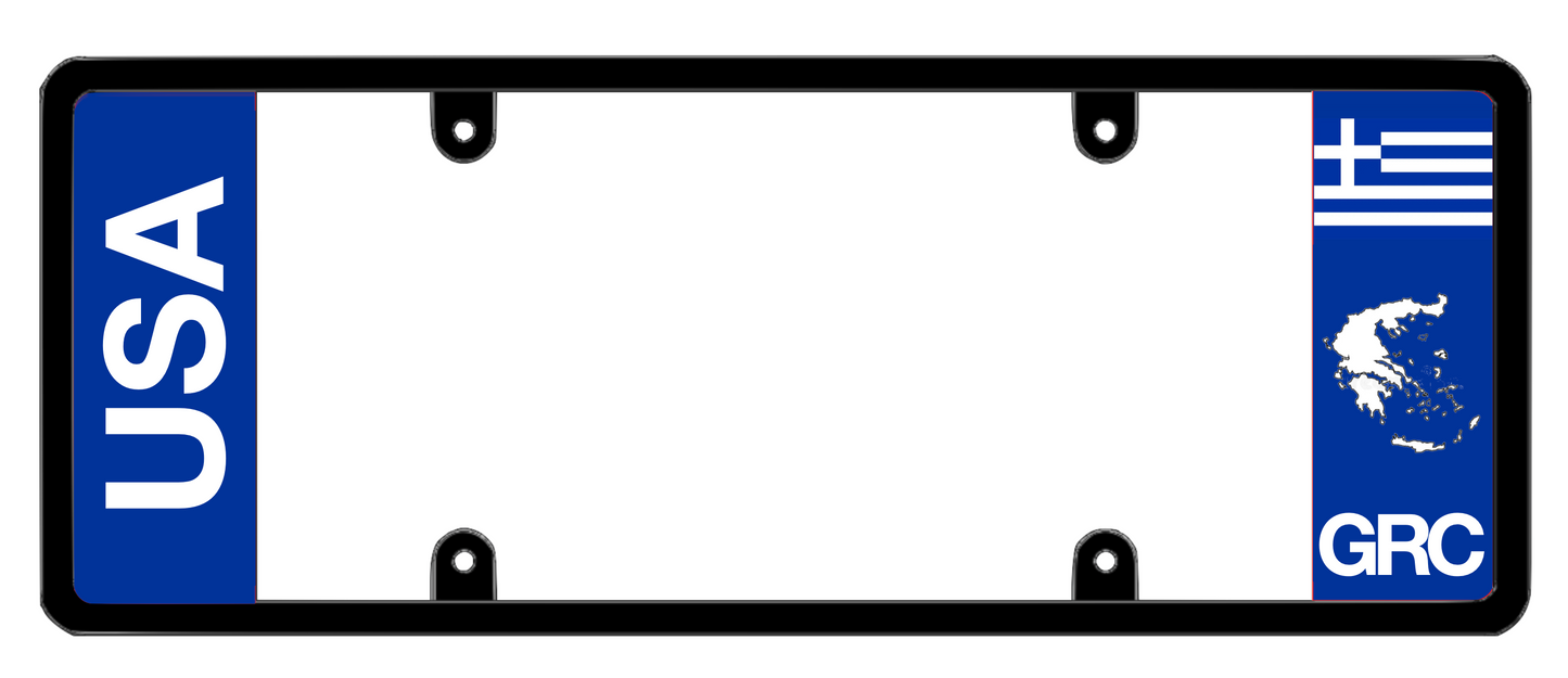 DFS Greece GRC Patented License Plate Frame Holder