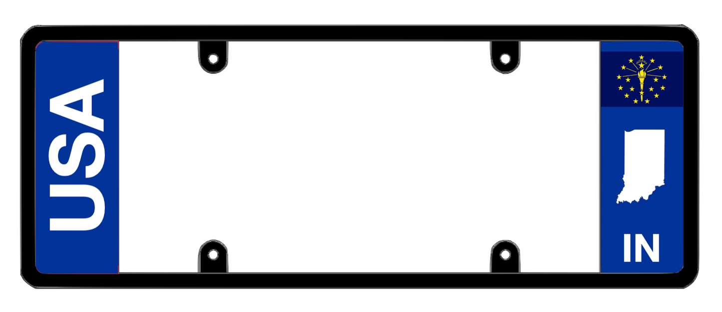 DFS Indiana IN Patented License Plate Frame Holder