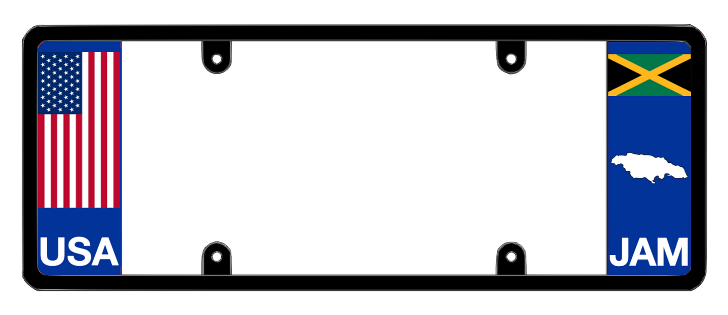 DFS Jamaica JAM Patented License Plate Frame Holder