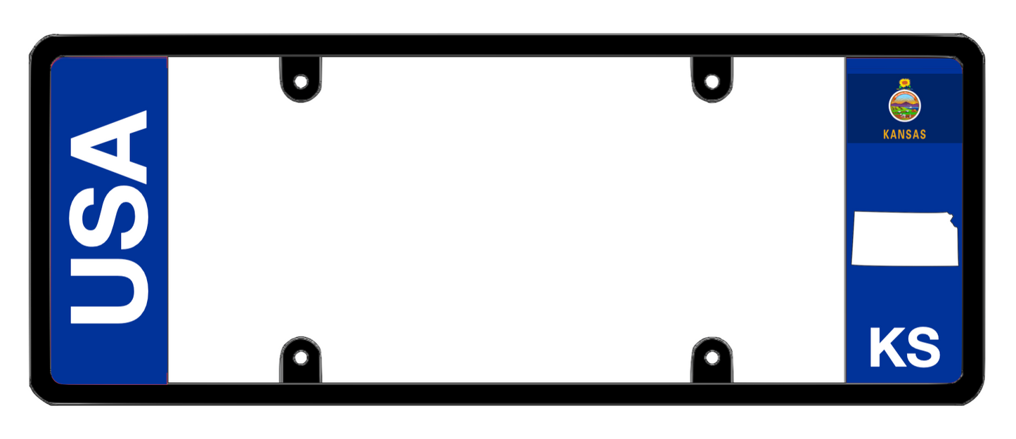 DFS Kansas KS Patented License Plate Frame Holder