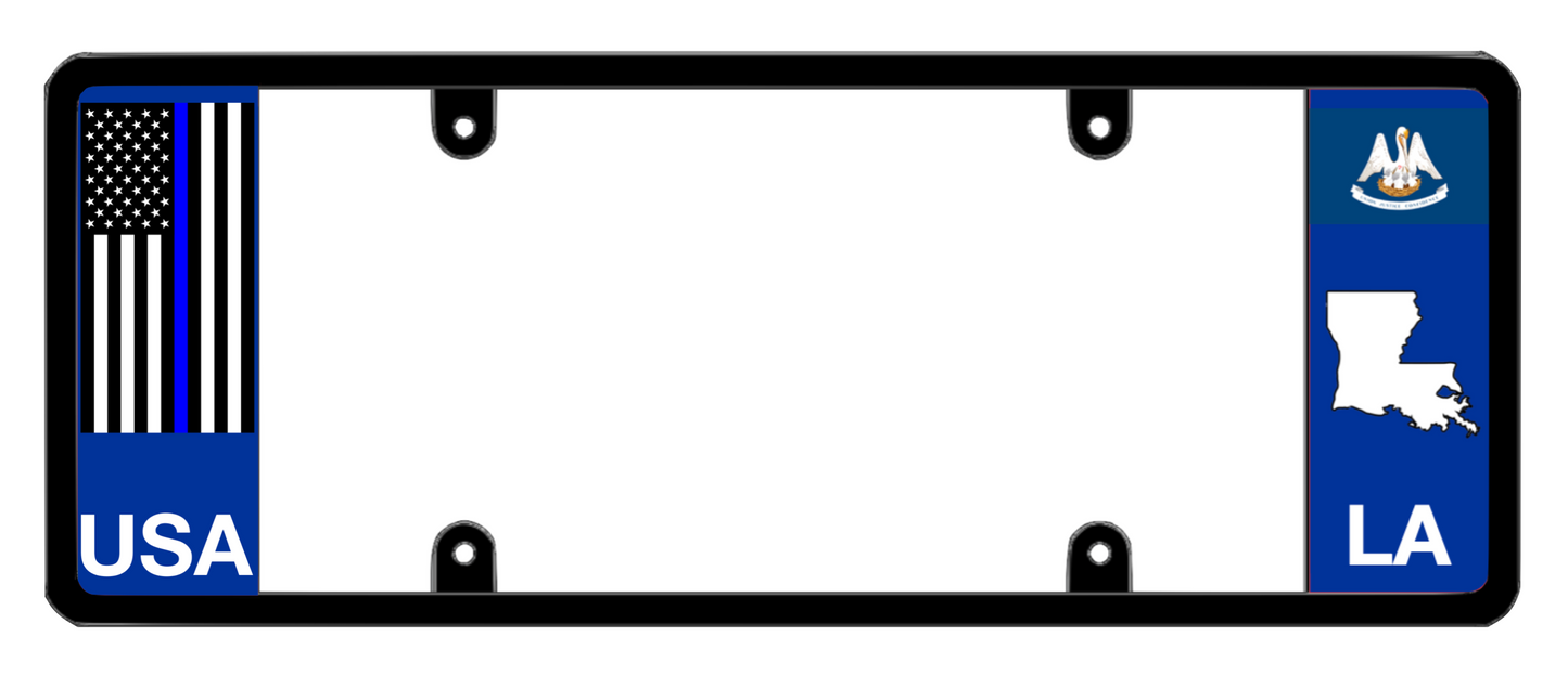 DFS Louisiana LA Patented License Plate Frame Holder