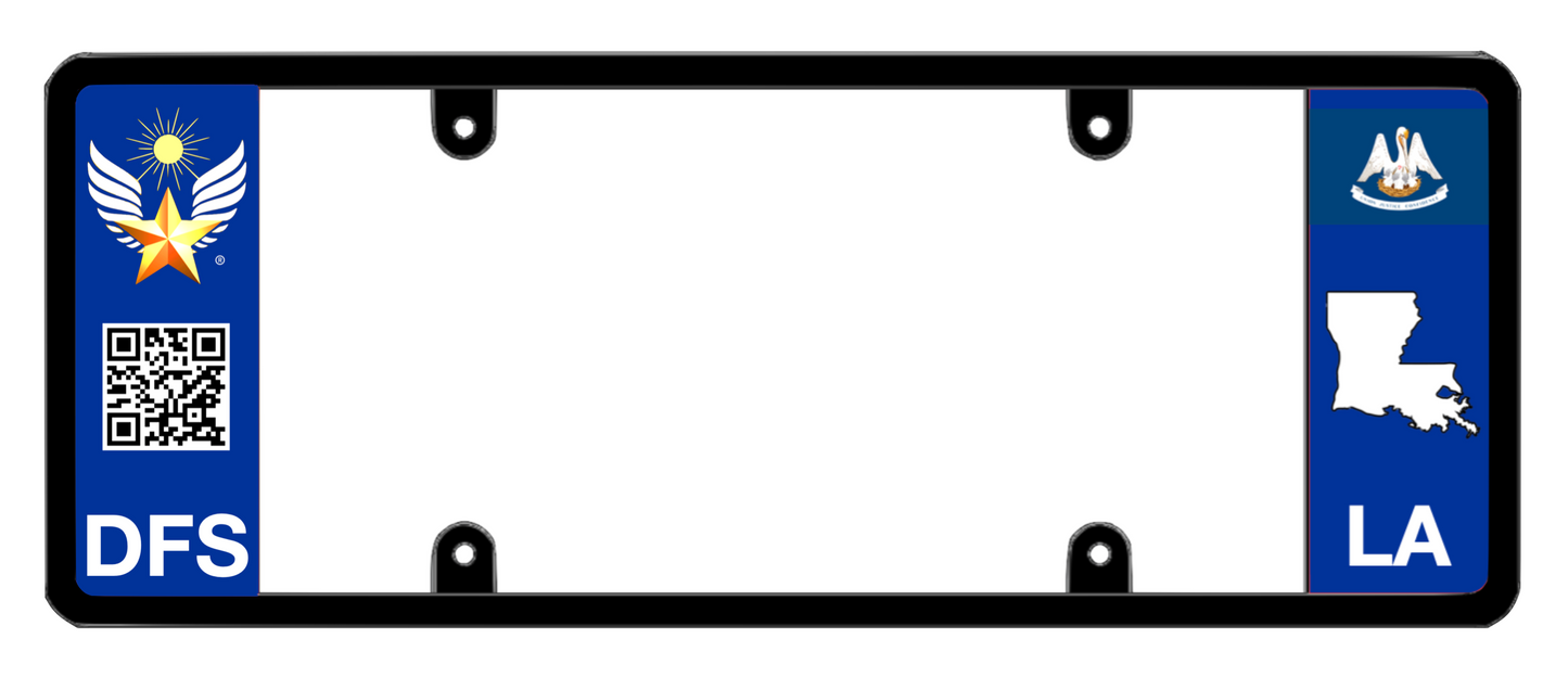 DFS Louisiana LA Patented License Plate Frame Holder