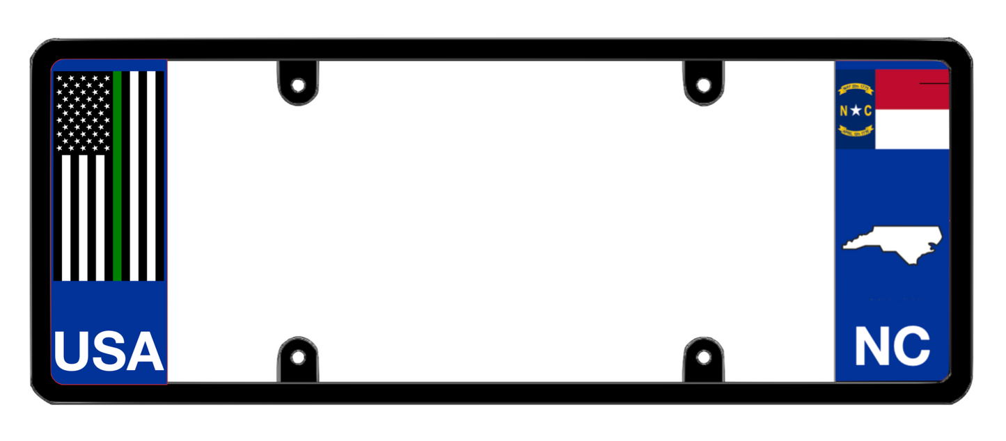 DFS North Carolina NC Patented License Plate Frame Holder