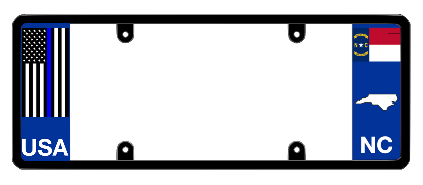 DFS North Carolina NC Patented License Plate Frame Holder