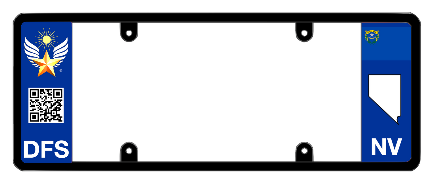 DFS Nevada NV Patented License Plate Frame Holder