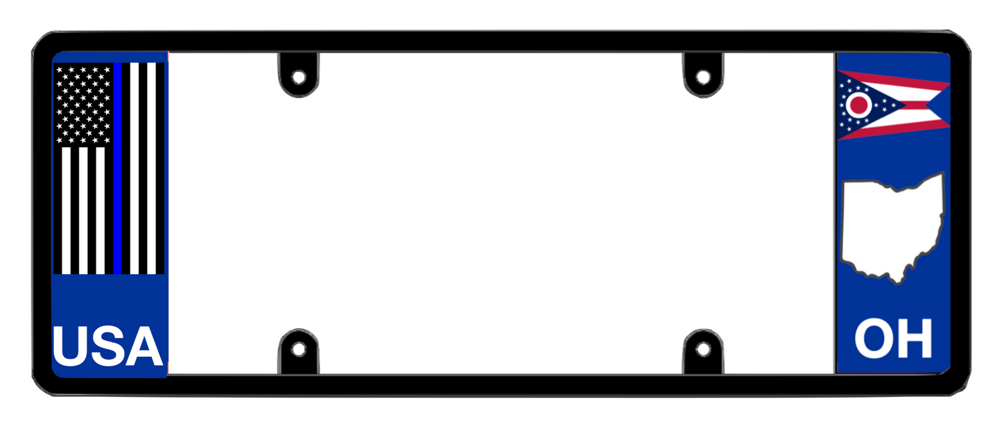 DFS Ohio OH Patented License Plate Frame Holder
