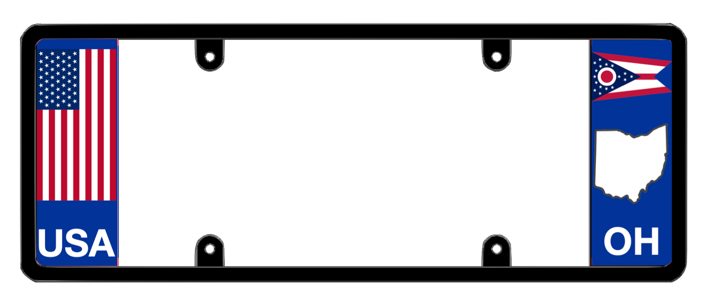 DFS Ohio OH Patented License Plate Frame Holder