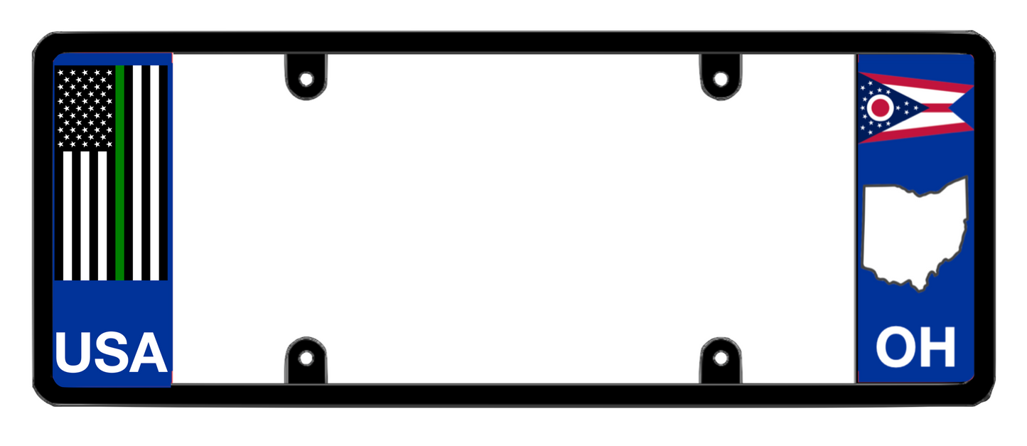 DFS Ohio OH Patented License Plate Frame Holder