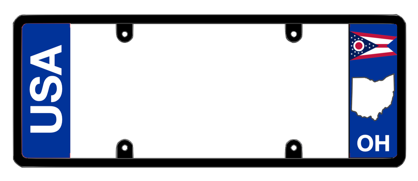 DFS Ohio OH Patented License Plate Frame Holder