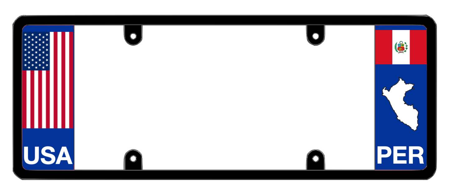 DFS Peru PER Patented License Plate Frame Holder