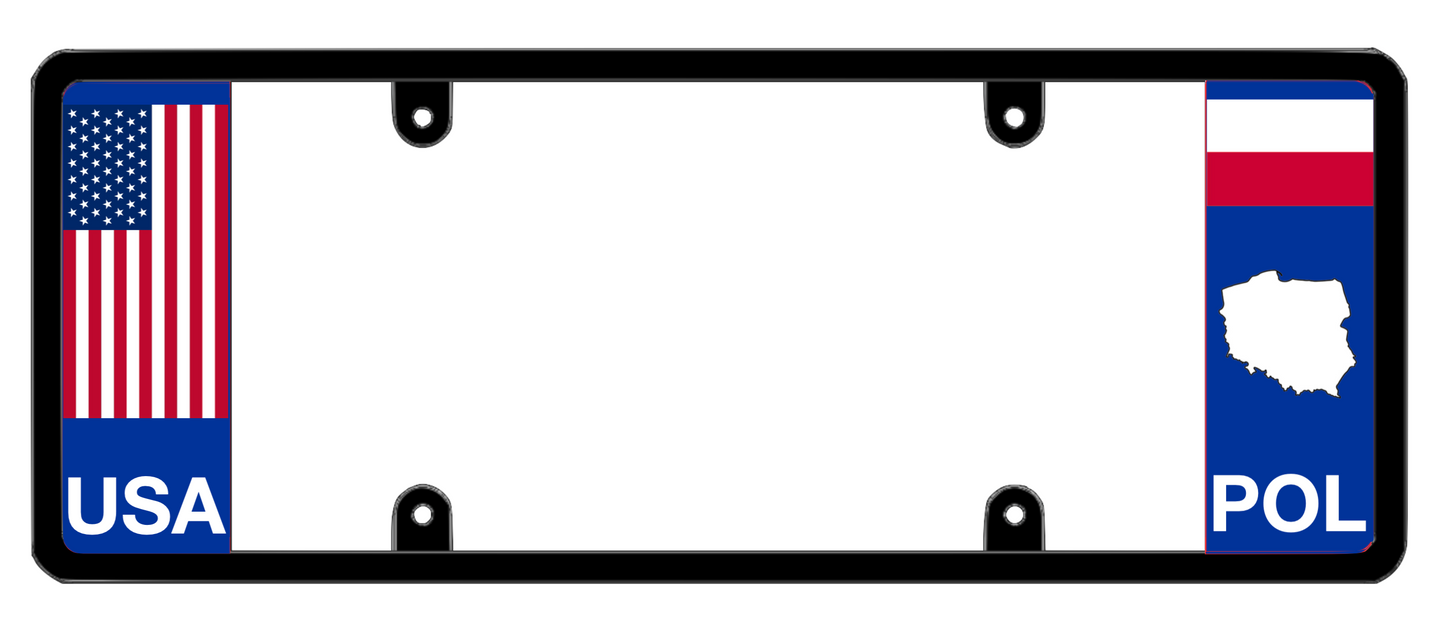 DFS Poland POL Patented License Plate Frame Holder
