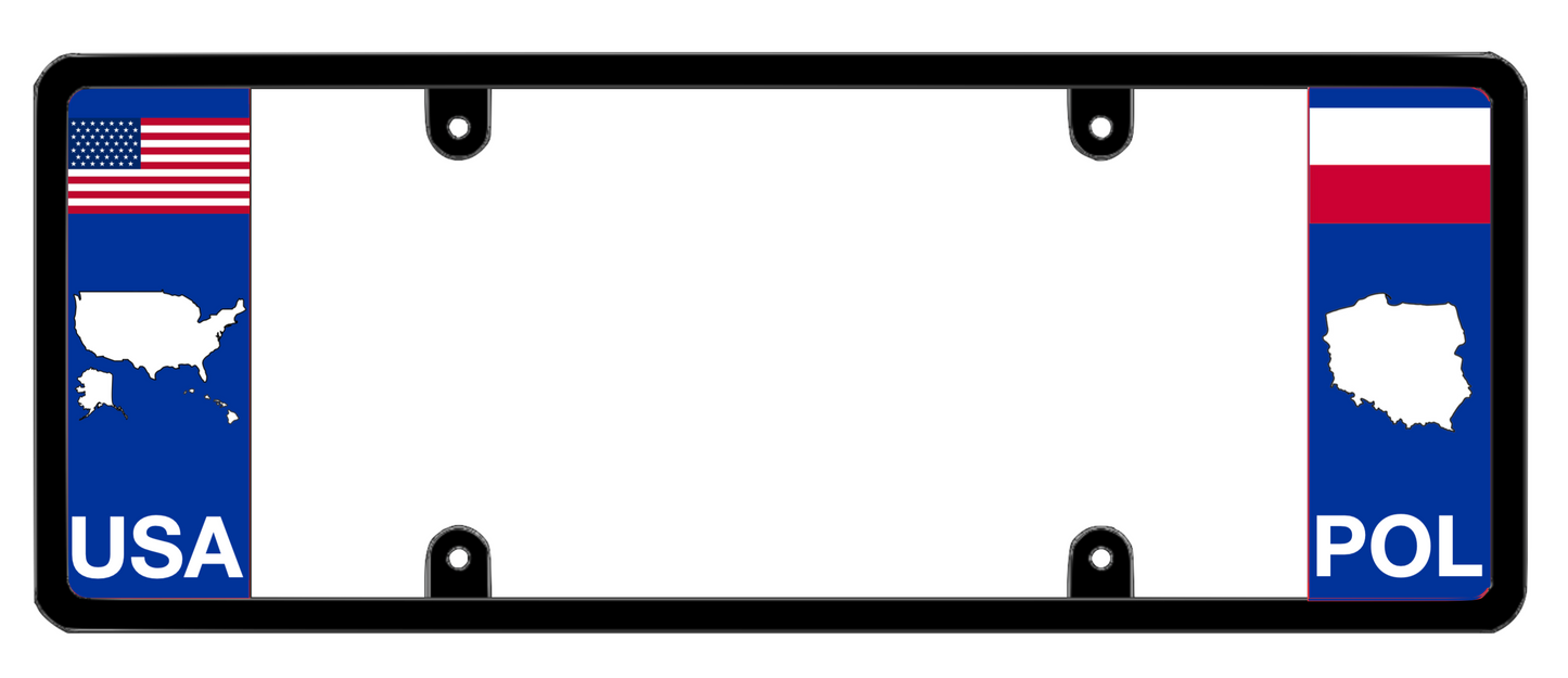 DFS Poland POL Patented License Plate Frame Holder