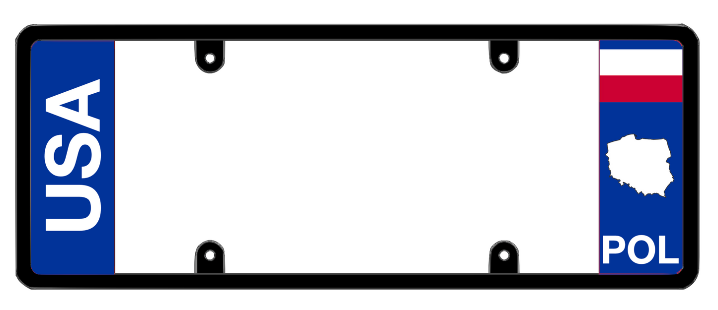 DFS Poland POL Patented License Plate Frame Holder