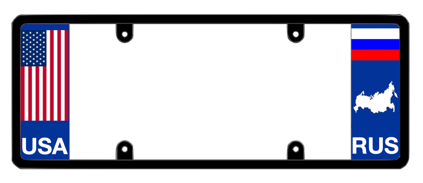 DFS Russia RUS Patented License Plate Frame Holder