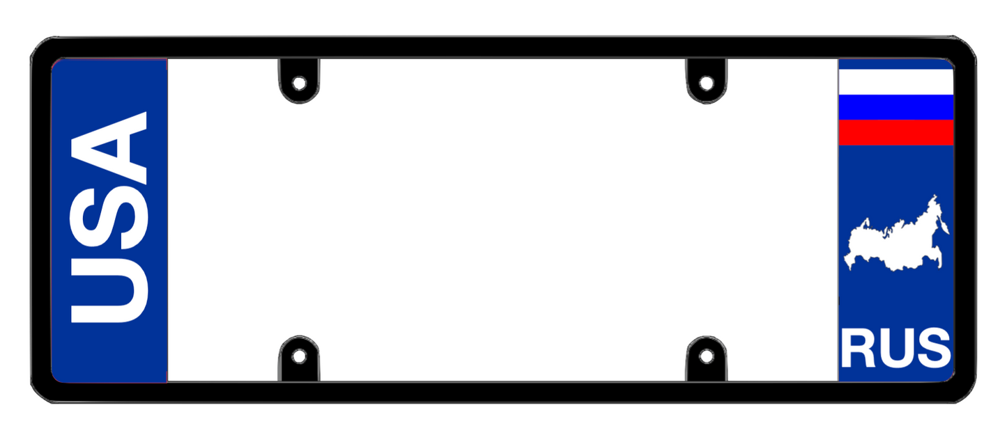 DFS Russia RUS Patented License Plate Frame Holder