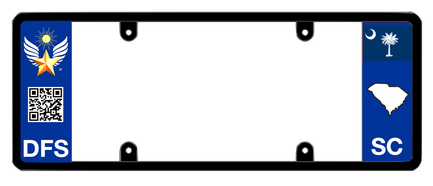 DFS South Carolina SC Patented License Plate Frame Holder