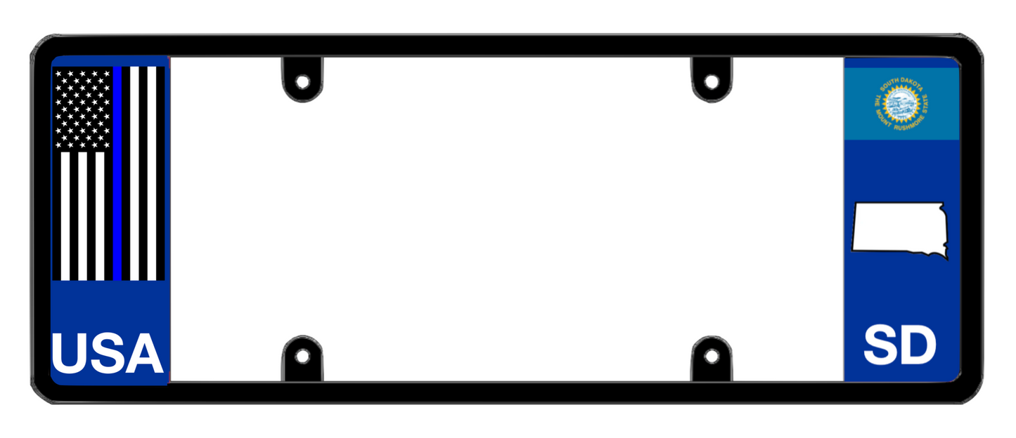 DFS South Dakota SD Patented License Plate Frame Holder