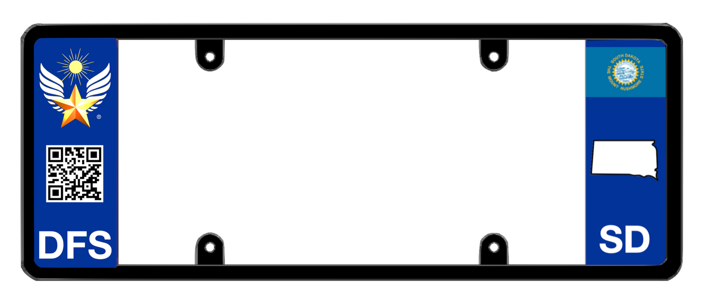 DFS South Dakota SD Patented License Plate Frame Holder