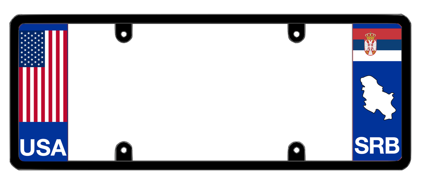 DFS Serbia SRB Patented License Plate Frame Holder